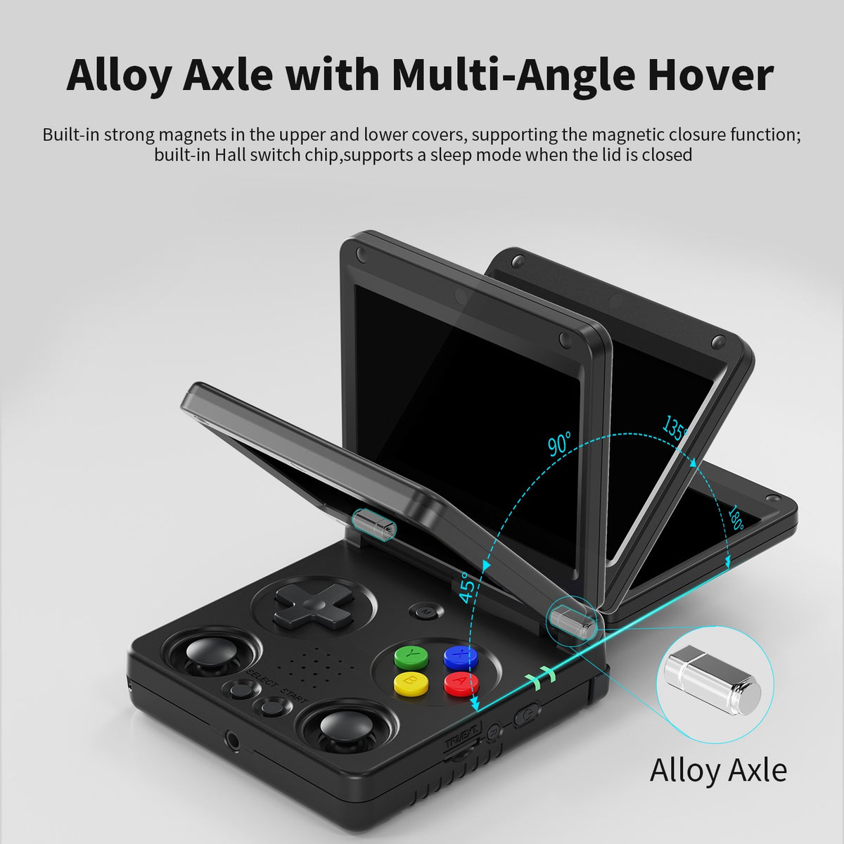 RG34XXSP ANBERNIC Flip Retro Handheld Game Console 3.4 Inch  Screen H700 Pocket Game Player Support PSP PS1 GBA NDS Arcade