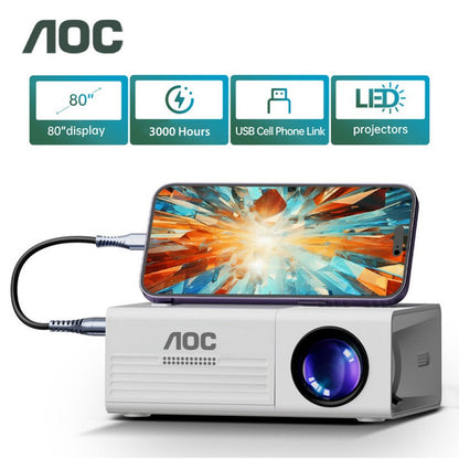 ?? AOC Portable Projector TFT LCD 1080P 1920*1080P Wifi Bluetooth Mini Projectors Home Theater Cinema Outdoor Mini proiettore