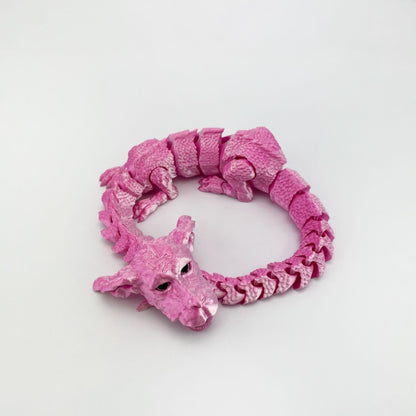 3D Printed Dog Dragon Rotatable Articulated Dog Dragon Joint Mobility Simulation Model Office Desktop Ornament Home Decor Gift