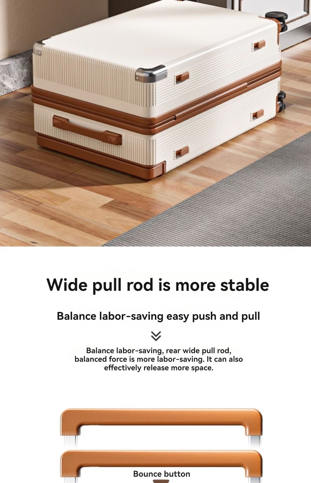 2025 New Wide-Rod Shockproof Braking Large Capacity Travel Suitcase 20" Checked Luggage Locking Bag