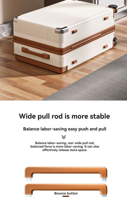 2025 New Wide-Rod Shockproof Braking Large Capacity Travel Suitcase 20" Checked Luggage Locking Bag