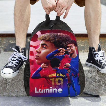 Lamine Y-Yamal Mochila Infantil para Meninos Meninas, Mochilas Esportivas de Futebol, Mochila Escolar Kawaii para Creche