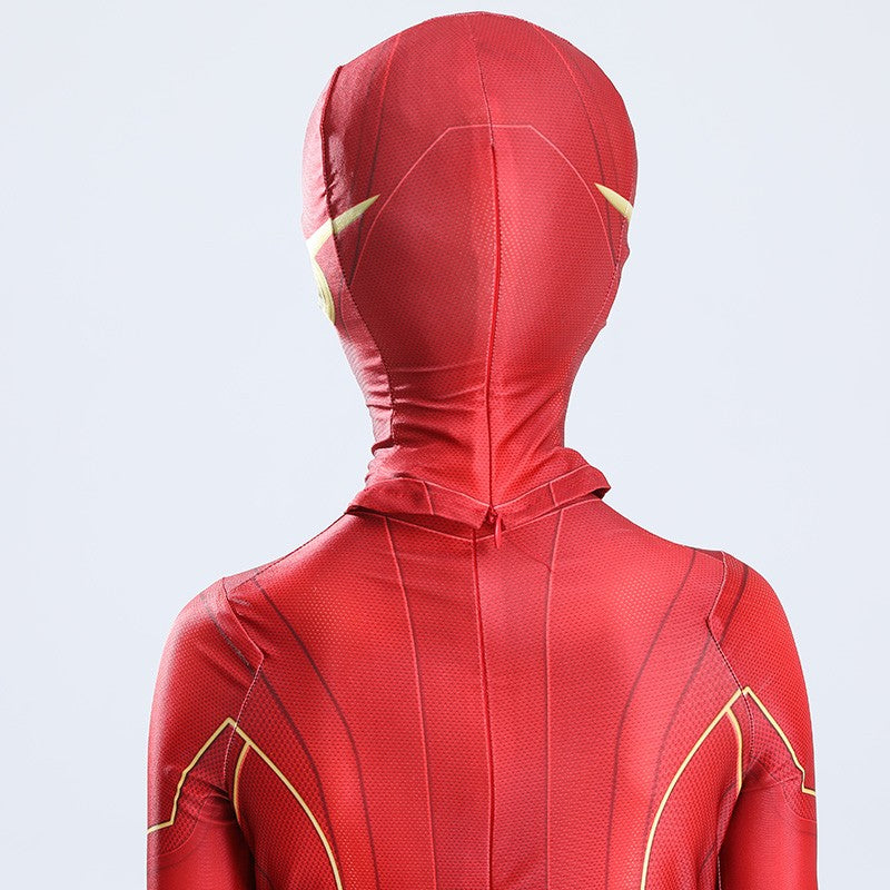 Flash Adult Children Cosplay Costumes Superhero Jumpsuit Including Headgear Halloween carnival Dressing Up