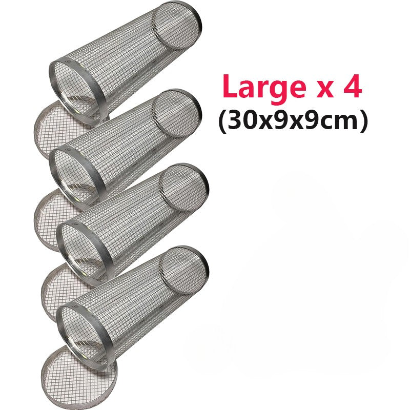 Barbecue Grill Grate Barbecue Cages Camping Picnic Cookware Outdoor Round BBQ Campfire Grill Grid Rolling Grill Basket