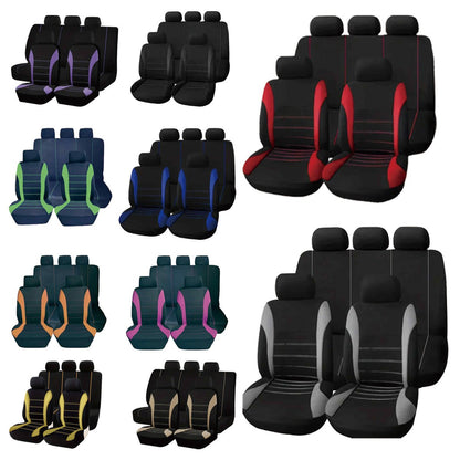 Almofada universal com design de linha de cintura AUTOMOTIVA Tamanho universal para carro, SUV, caminhão, van, acessórios, capas de assento internas, conjunto completo