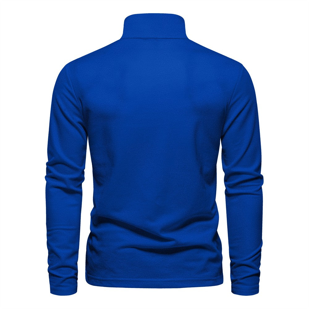 AIOPESON 2023 New Men's Deer Embroidery Polo Shirts Solid Color Long Sleeve Social Business Male