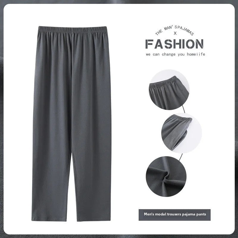 New Hot Sale Of The Season Modal Loose Fit Men's Sleepwear Thin Home Pants Single Piece Summer Long Thin Home Pants Comfortable