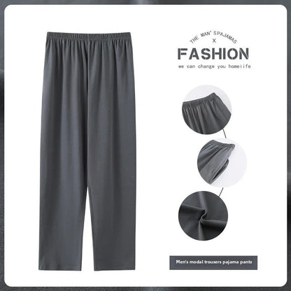 New Hot Sale Of The Season Modal Loose Fit Men's Sleepwear Thin Home Pants Single Piece Summer Long Thin Home Pants Comfortable