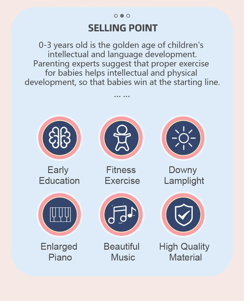 Baby Fitness Stand Music Play Gym Activity Toys Newborn Piano Crawling Blanket Pedal Game Pad Early Education 0-36 Months Gifts