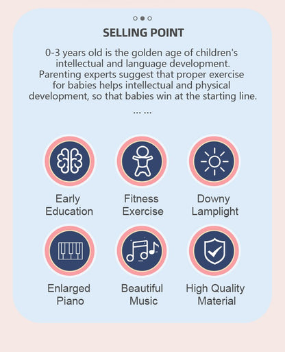 Baby Fitness Stand Music Play Gym Activity Toys Newborn Piano Crawling Blanket Pedal Game Pad Early Education 0-36 Months Gifts