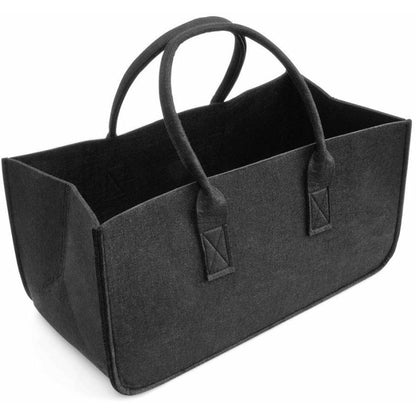 Felt Storage Bag for Fireplace Wood Organizer, Shopping Basket, Magazine Rack, Firewood Pocket, Home Storage Bags Holder