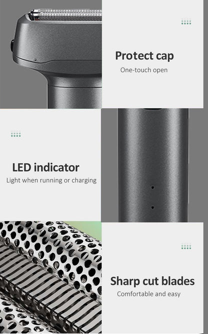 Rechargeable Reciprocating Electric Shaver for Men Portable Electric Razor for Men Cordless Head Shavers Men's Beard Trimmer