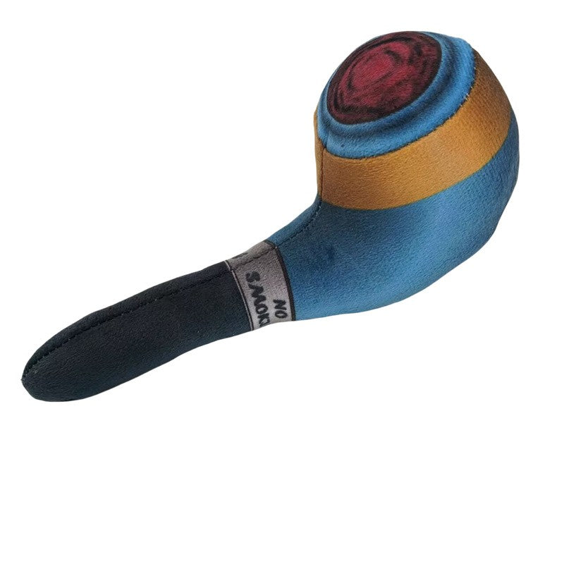 Brinquedo de Pelúcia em Formato de Cigarro para Cães, Recheado, com Mordedor para Filhotes, Engraçado e Interativo, com Apito para Cachorro