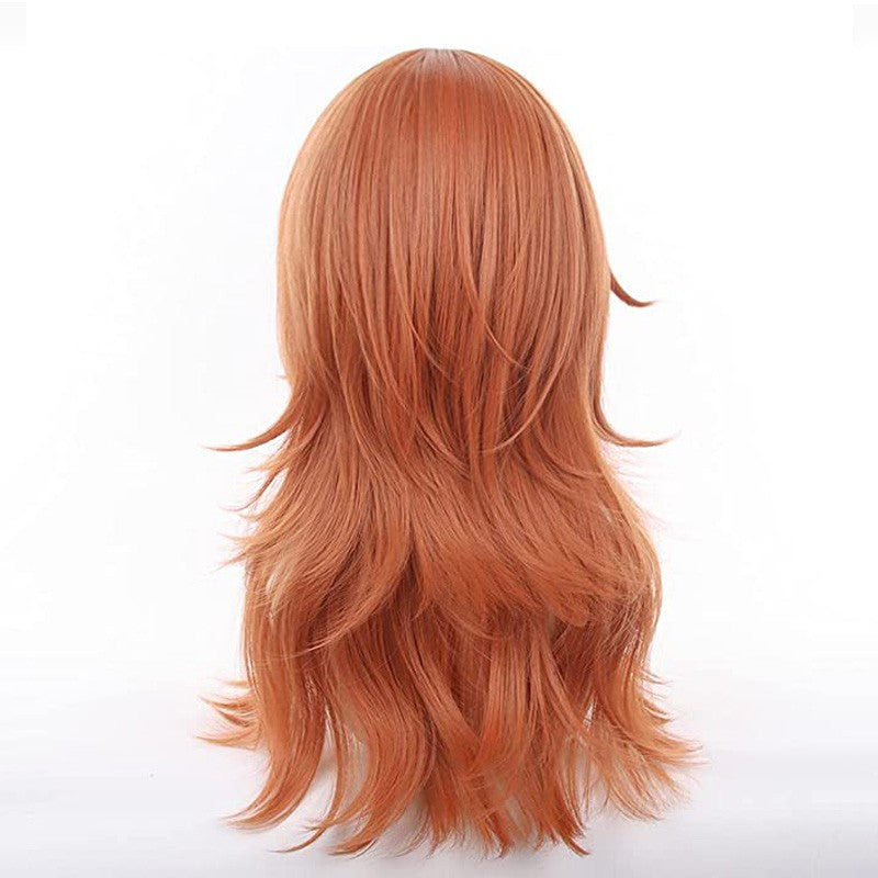 Chainsaw Man Cosplay Angel Devil Cosplay Orange Brown Anime Wigs Heat Resistant Halloween Party Makima Wigs