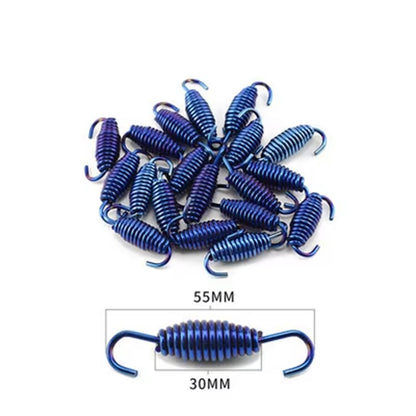 slip-on 2PC Universal Motorcycle Exhaust Spring Hooks Stainless Steel Exhaust Front Middle Link Pipe Rotatable Metal Springs