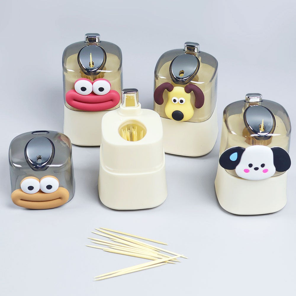 Silicone World Auto Pops-Up Toothpick Box Detachable Toothpick Storage Box Dispenser Home Automatic Push-type Toothpick Holder
