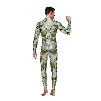 Halloween Animal Jumpsuit Snake Cosplay Costume Tiger Bodysuit Spandex Jumpsuit Party Carnival Stage Performance Dress Up