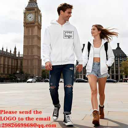 Chain Hooded Cardigan Unisex Custom Logo Y2K Goth Fashion Open Front Jacket For Men And Women