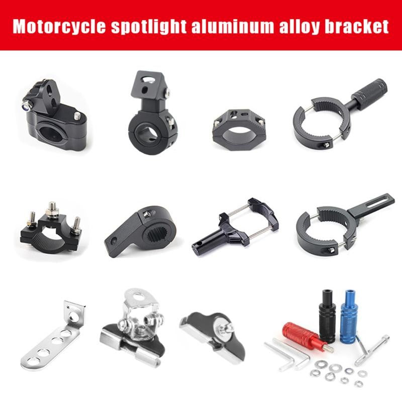 Motorcycle Headlight - Support Fronnt Fork Bracket Clamp Fixation Auxiliary Led Motorcycle Lights Bracket Moto Spotlights Holder