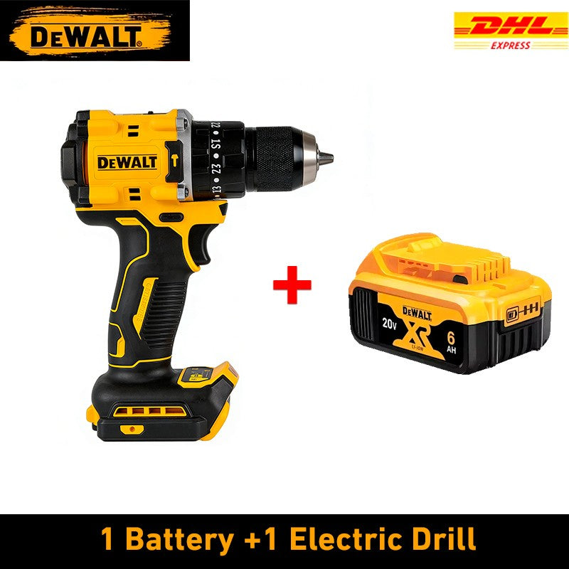100% Original DeWalt 20V Furadeira de Impacto a Bateria de Lítio Recarregável sem Escova Furadeira Multifuncional Furadeira Elétrica Dcd805.