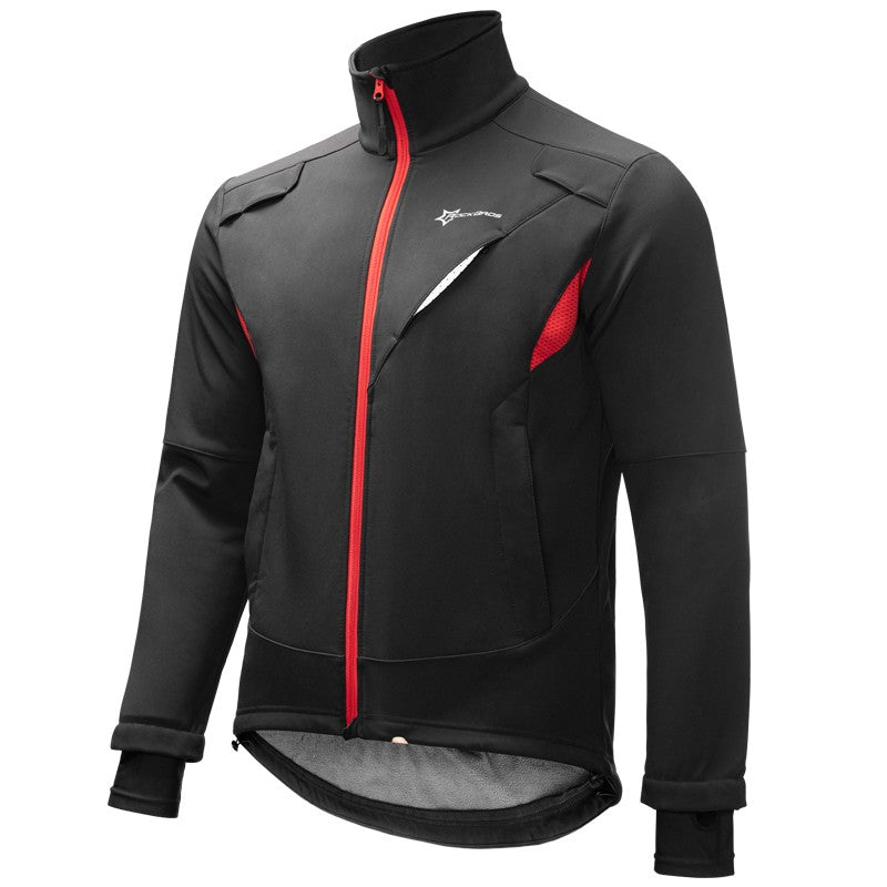 ROCKBROS Winter Cycling Jackets Fleece Thermal Warm Bike Jacket Windproof Waterproof Tops Coat Reflective MTB Bicycle Jerseys