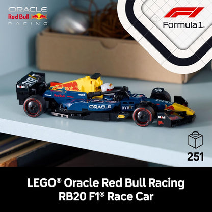LEGO® Speed Champions Oracle Red Bull Racing RB20 Carrinho de Corrida F1® Brinquedo para Maiores de 18 anos 77243 251 Peças Presente de Aniversário