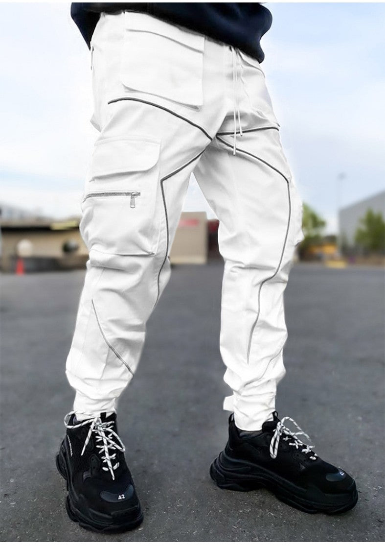 Men's Reflective Cargo Pants 2025 New Hip Hop Casual Joggers Trousers Multi-Pocket Men Sweatpants Streetwear Sports Pant M-3XL