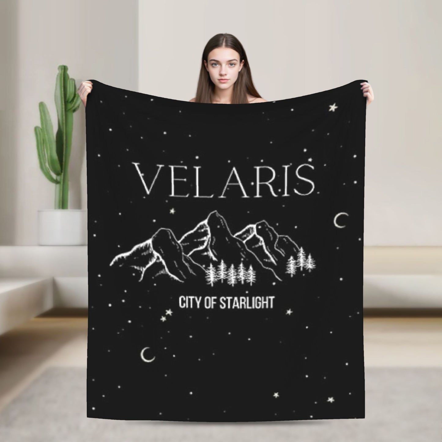 Manta Macia de Viagem Velaris Cidade da Luz Cobertor de Cama Flannel Colcha para Sofá Cadeira Cama Capa Engraçada de Sofá-Cama