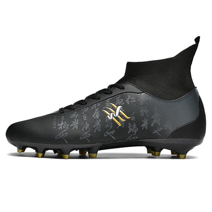 New Soccer Boots Men Football Shoes Cleats Professional Soccer Shoe High-Tops Non-Slip Spikes for Big Boys Wide Training Sneaker