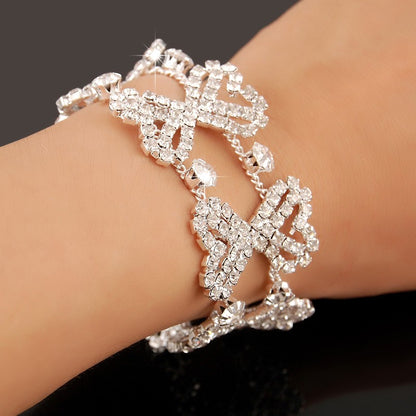 Novas Pulseiras de Berloques de Moda Prata 925 AAAAA Zircônia Cristal Feminino Pulseira Casamento Noivado Joias de Luxo
