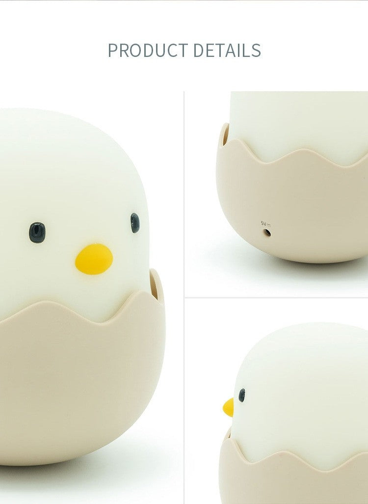 Duck Silicone Night Light for Children With Timer Usb Rechargeable Dimming Touch Lamp Sleeping Bedroom Cartoon Animal Decor Gift