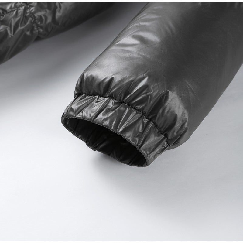 Chic Hooded Cotton Padded Jackets For Women Y2K Single Breasted Zipper Drawstring Coats 2026 Winter Pocket Long Sleeve Outerwear