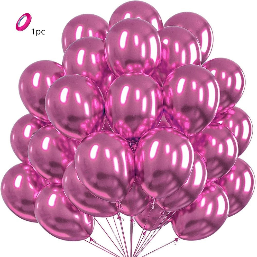 5/10/12inch Metallic Black Blue Balloon Chrome Hot Pink Rose Gold Balloon Baby Shower Boy Girl Birthday Wedding Party Decoration