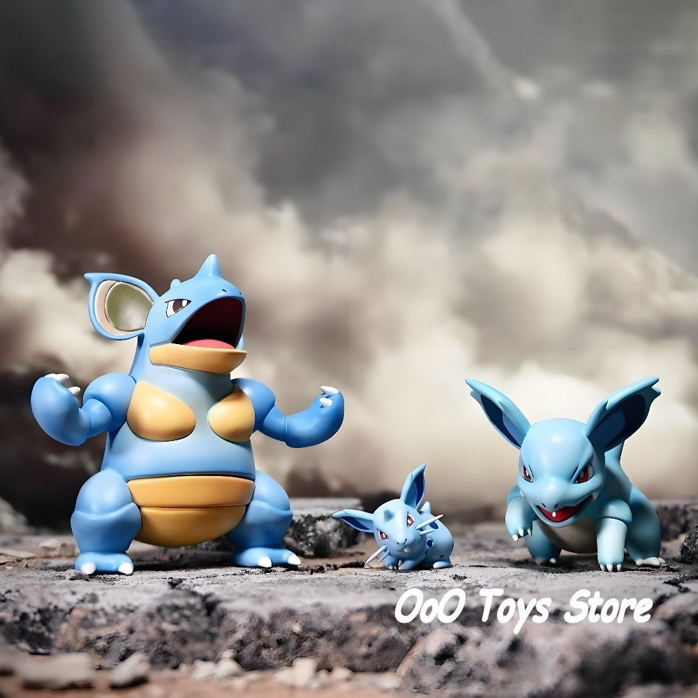Anime Pokémon Figura Nidoqueen E Nidoking Bonecos De Ação Brinquedos De Modelo De Coleção De PVC Para Presentes Infantis 2-6cm