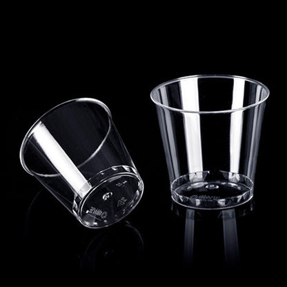 50 Peças Copos de Plástico Descartáveis Mini Transparentes Laváveis Reutilizáveis para Festas, Copos de Gelatina, Tumblers, Acessórios de Cozinha para Aniversário