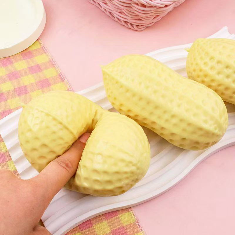 Fun Peanut Squishy Toy, Realistic Peanut Stress Relief & Decompression Fidget, Pinching Toy for Office Desk Relaxation and Gift