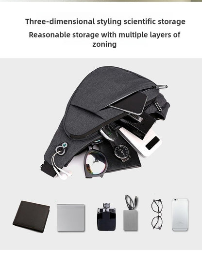 Sling Bag - Anti-theft Crossbody Shoulder Bag for Men and Women Sling Chest Crossbody Bag for Travel, Sport, Work Casual Daypack