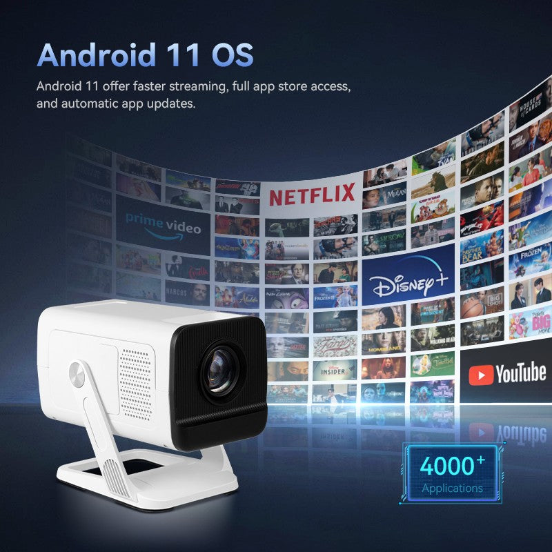 Salange 4K Beamer Projector for Movies Android11 Home Theater Keystone BT5.4 WIFI6 Portable Proyector Daylight HD LED Projetor