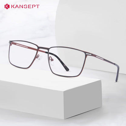 Óculos de Leitura KANSEPT Plus para Homens Lente de Vidro Transparente Óculos de Grau Feminino Lentes de Miopia Armações de Óculos