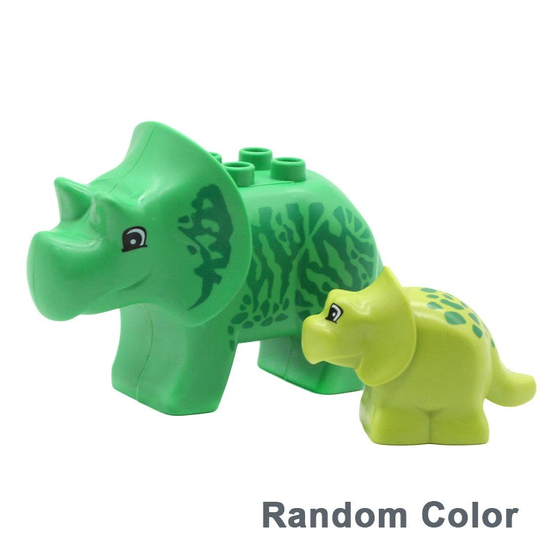 Grandes Blocos de Montar Animais Acessórios Compatíveis com Conjuntos de Tijolos de Zoo Dinossauro Criatividade Brinquedos DIY para Crianças Presente
