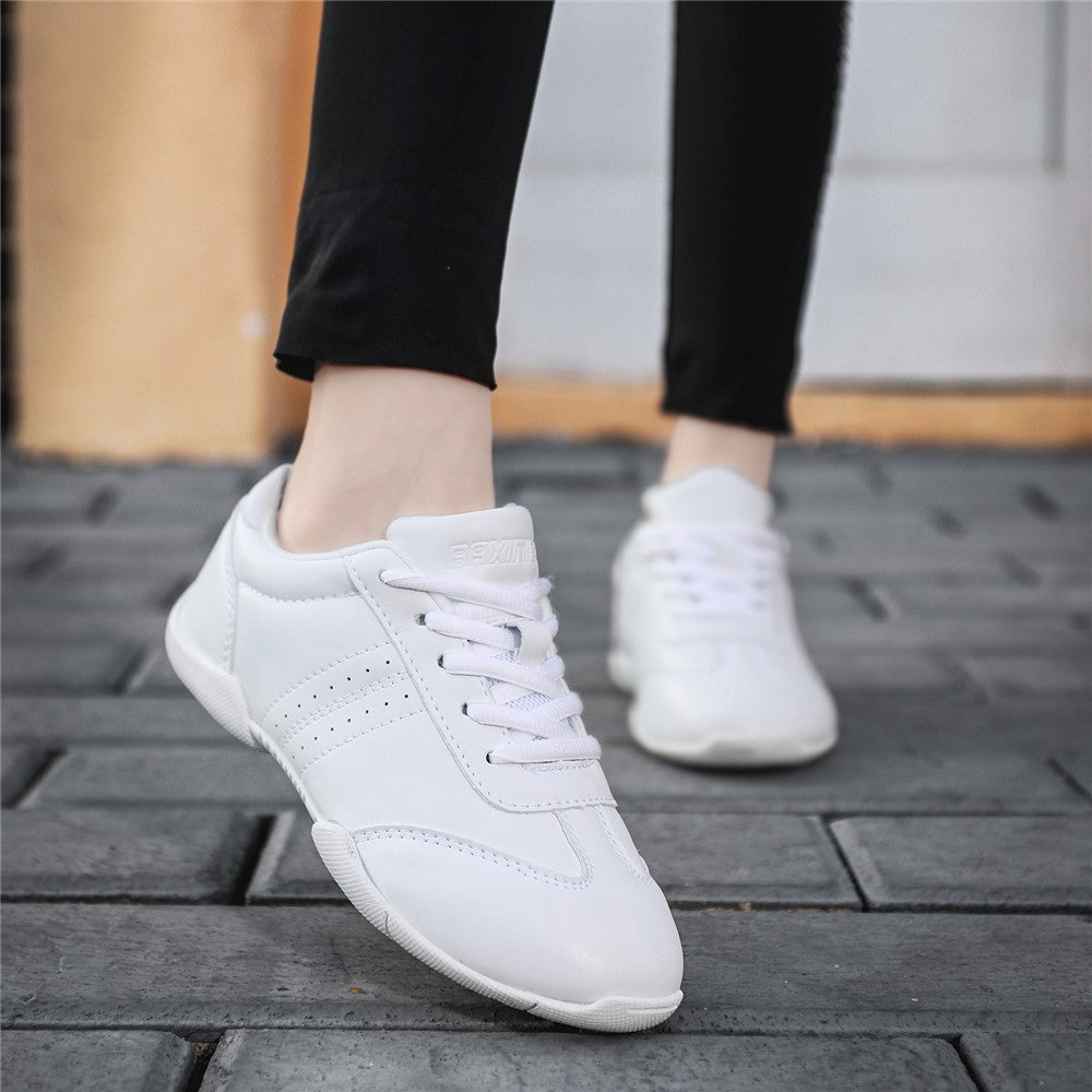 BAXINIER Girls Cheer Shoes for Women White Cheerleading Dance Sneakers Youth Shool Walking Shoes Athletic Training Tennis