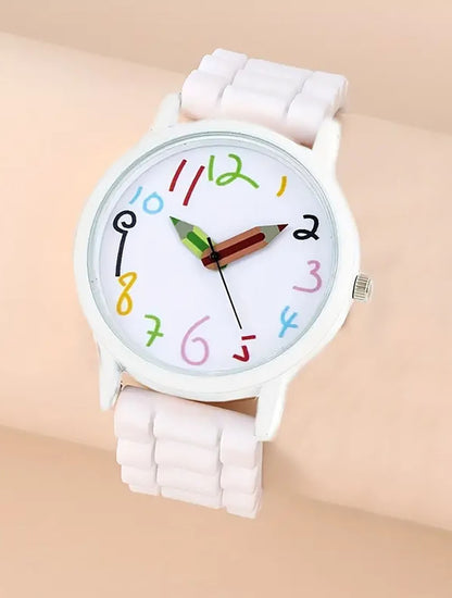 Ladies little fresh Jelly silicone pencil digital quartz watch for middle and high school simple leisure sports pointer watch