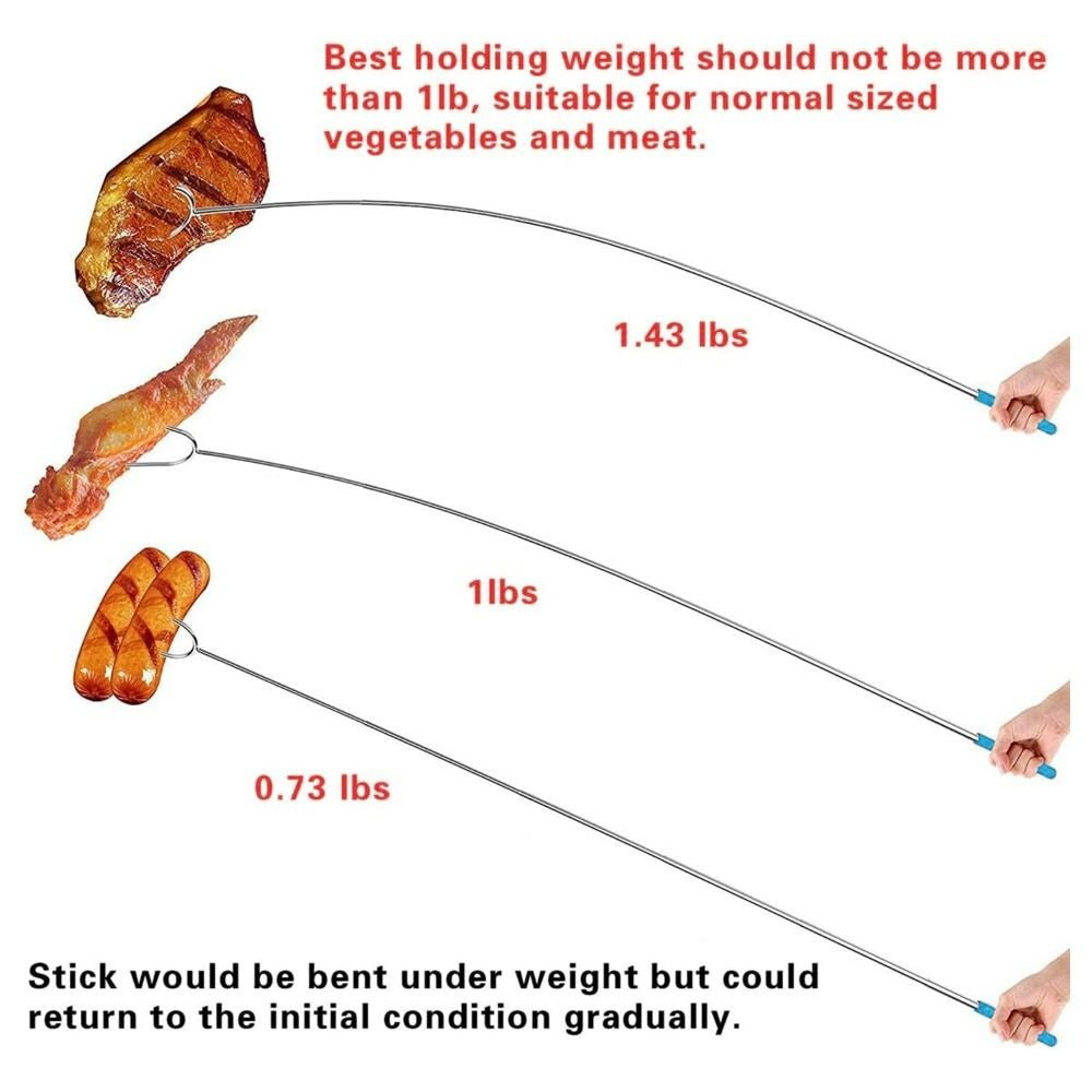 Telescopic BBQ Forks Marshmallows Roasting Sticks Stainless Steel Extendable Hot Dog Sausages Skewers Barbecue Tools