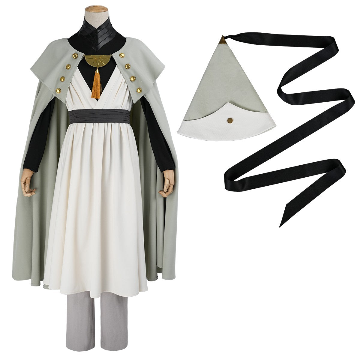 HOLOUN Witch Hat Atelier Anime Qifrey Cosplay Costume Convention Halloween Christmas Party Cloak Top Pants Hat Outfit