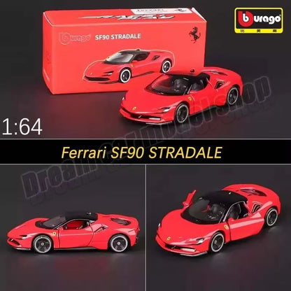 1:64 Bburago Ferrari SP3 812 SF90 F12Tdf F40 488GTB Coleção Modelo de Carro Miniatura Carros Die-Cast Modelos de Carro de Brinquedo Presentes Atacado