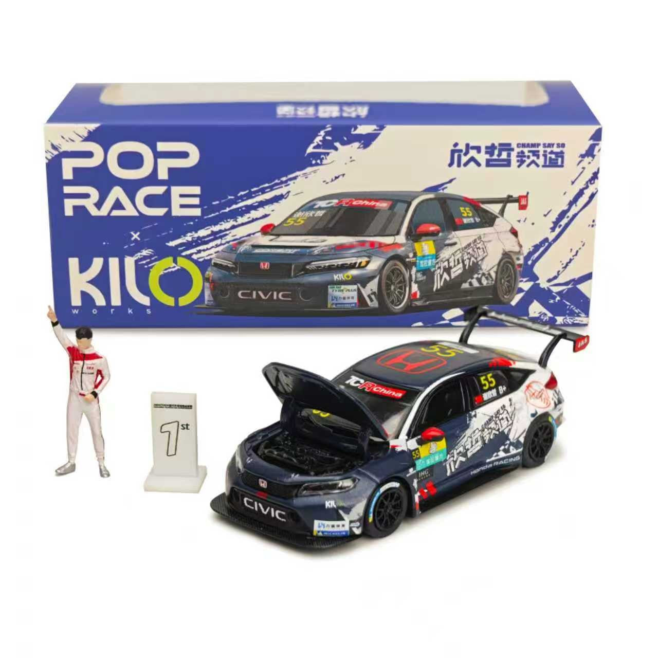 Novidade em Estoque Kilo Works 1:64 Honda Civic Type R Tcr 2025 Apa Xpo Exhibition Edição Limitada Modelos em Miniatura de Liga Fundida Brinquedos