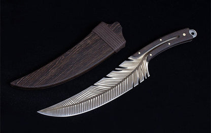 Faca de Cozinha Longquan Cabo de Madeira Faca Afiada de Açougueiro para Fatiar Ferramentas Profissionais de Culinária Artesanal Forjada China Messer