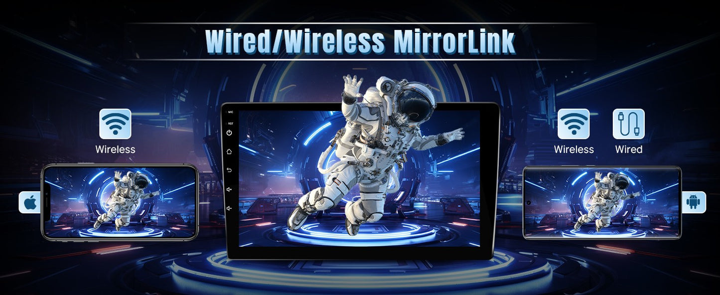 9" Wireless Car Radio for Honda Civic 2001-2005 HD Touchscreen CarPlay Android Auto Car Video Player with GPS WiFi Backup Camera