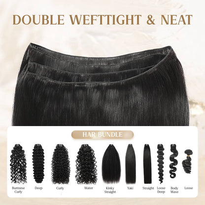 Wacur 12A cabelo liso natural cru trançado 12-30 polegadas preto natural 100% Remy hair extensions para cabelos virgens para mulheres