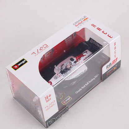 Burago 1:43 Red Bull Racing RB21 Modelo de carro em liga metálica da estação do Japão